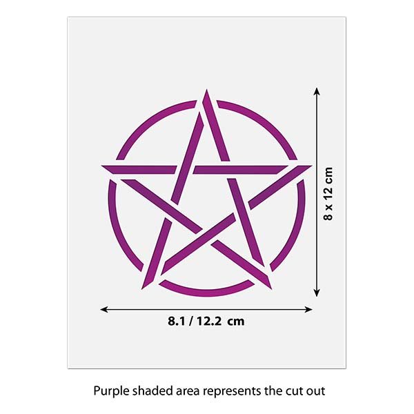 Pentacle Stencil Size